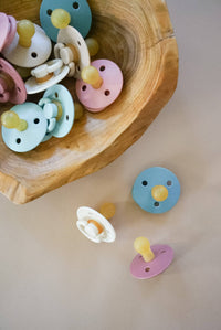 Itzy Ritzy Canada - *New Size* Itzy Soother™ Natural Rubber Paci Sets: Coconut + Toast 6-18 M
