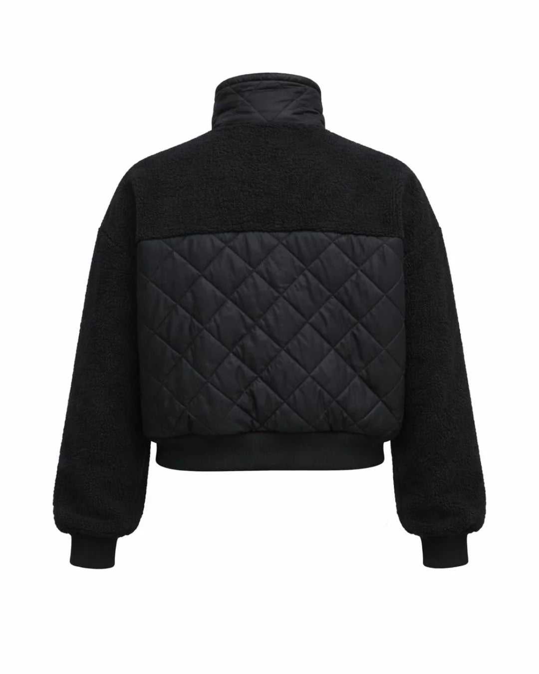 Priv Tess Teddy Quilted Coat Black