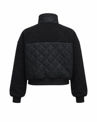 Priv Tess Teddy Quilted Coat Black
