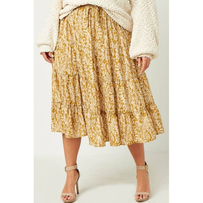 Botanical Tiered Skirt - Plus