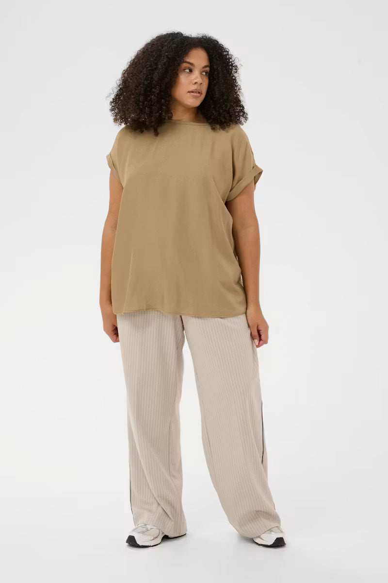 Kaffe Curve- Wing SL Blouse Petrified Oak