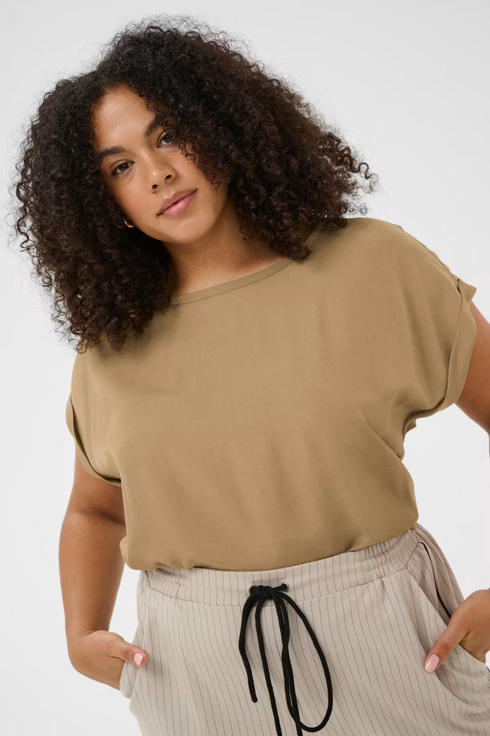 Kaffe Curve- Wing SL Blouse Petrified Oak