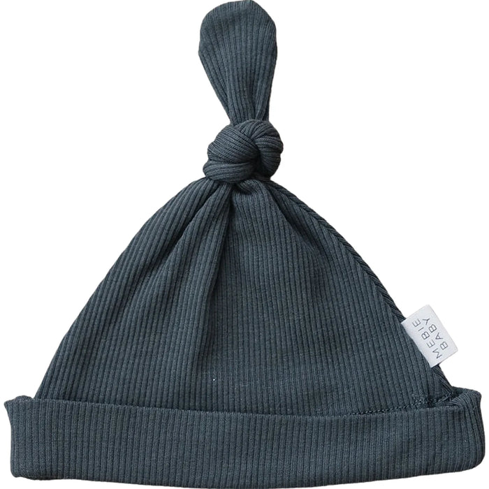 Organic Ribbed Newborn Knot Hats