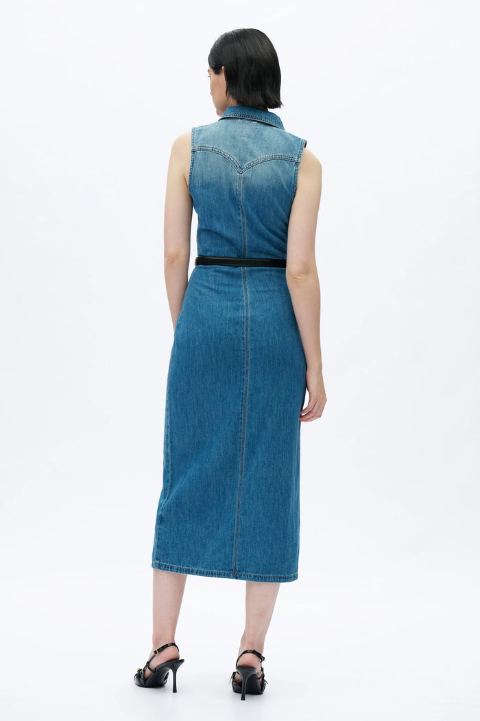 Julia Cardigan Dress - Medium Blue