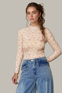 Daphne Floral Mesh Top