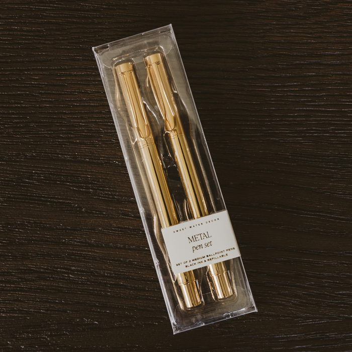 Sweet Water Decor - Gold Metal Pen Set