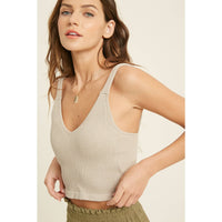 Ribbed Bralette - Champagne