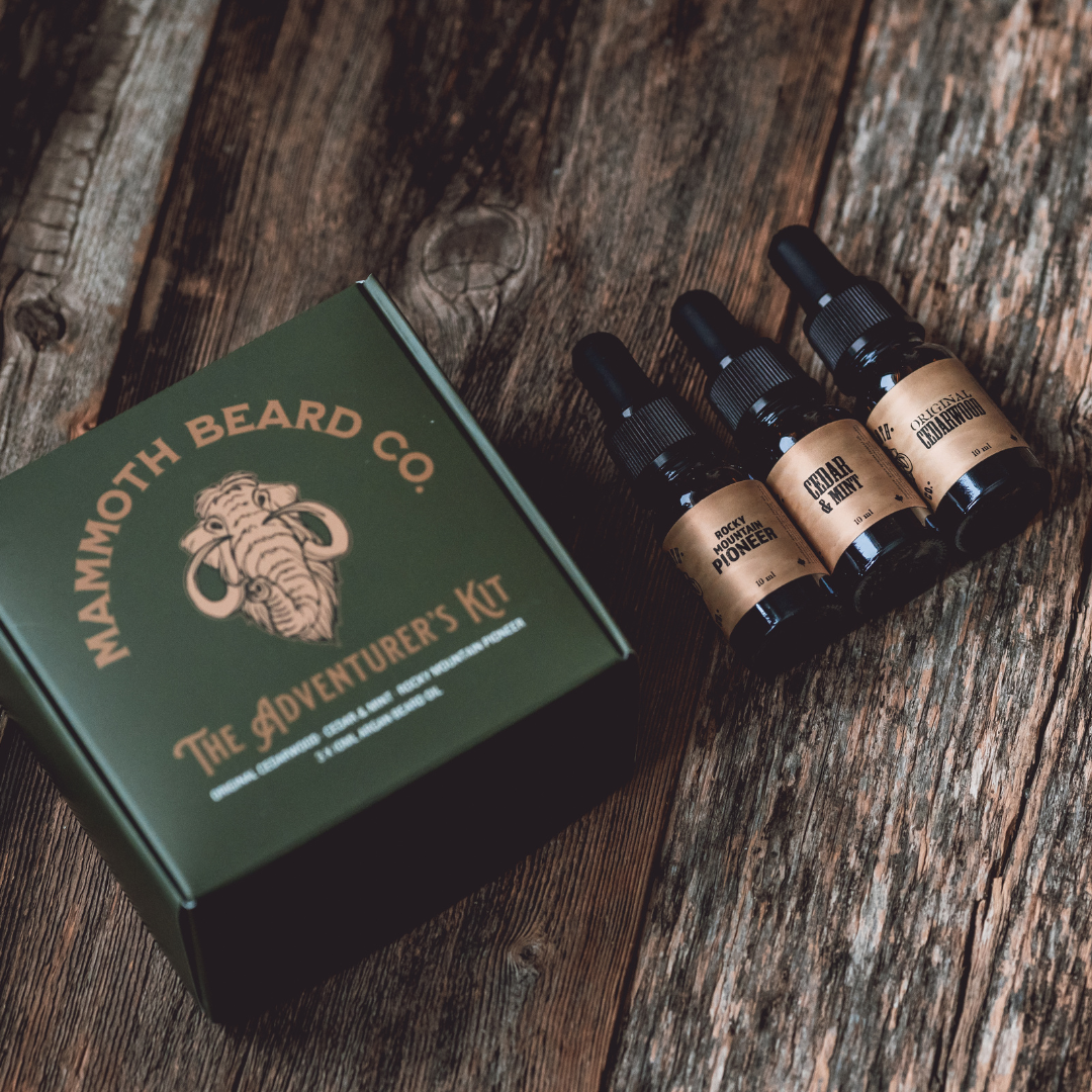 Mammoth Beard - Argan Beard Oil Three Pack Tester Kit | Mammoth Beard Co.: The Gentleman's Kit