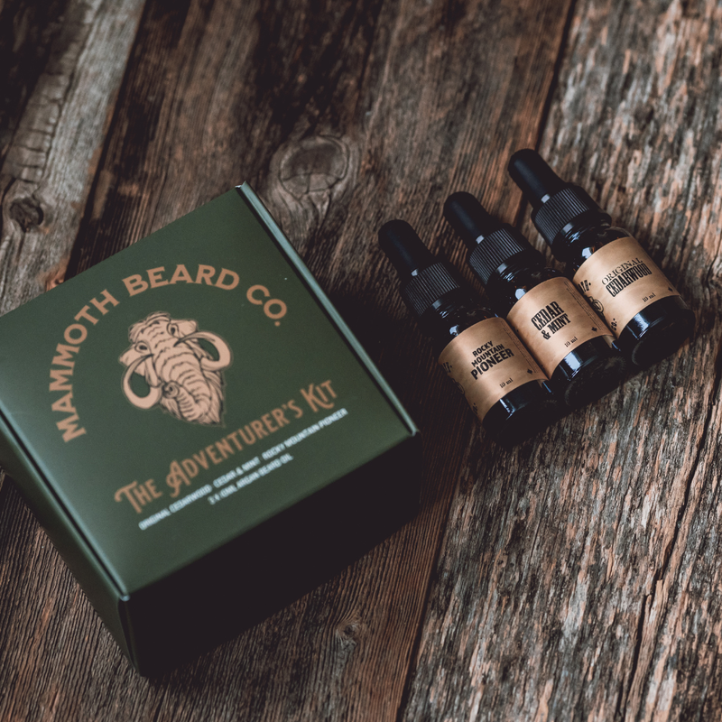 Mammoth Beard - Argan Beard Oil Three Pack Tester Kit | Mammoth Beard Co.: The Gentleman's Kit