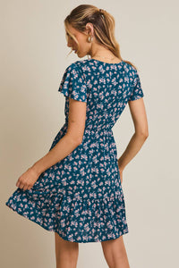 Ditzy Button Down Dress - Plus Size
