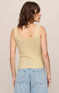 ZSUPPY Lainey Pointelle Tank- Lemon Chiffon