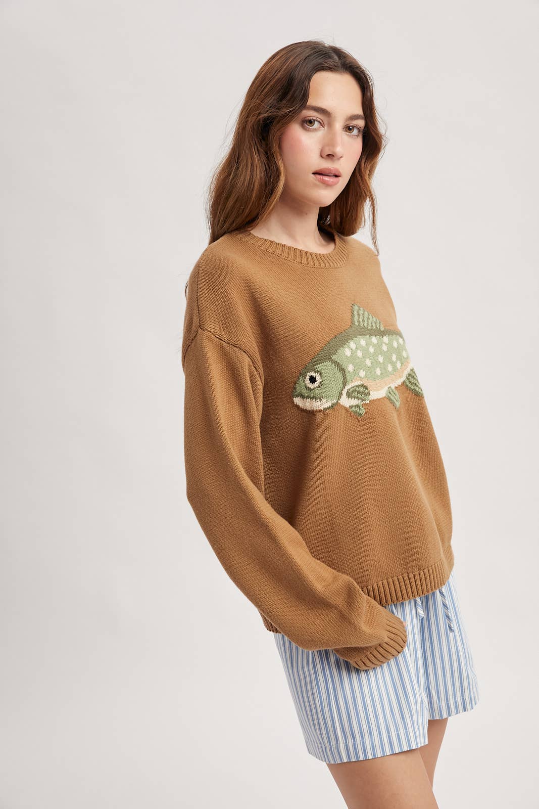Here Fishy Top - Mocha