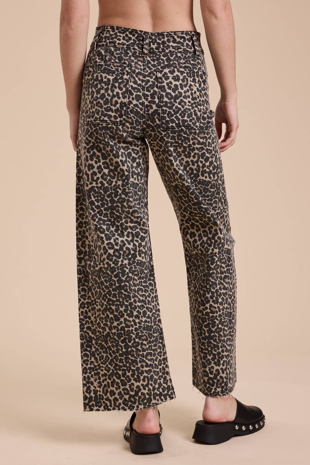 Leopard Wide Leg Jeans