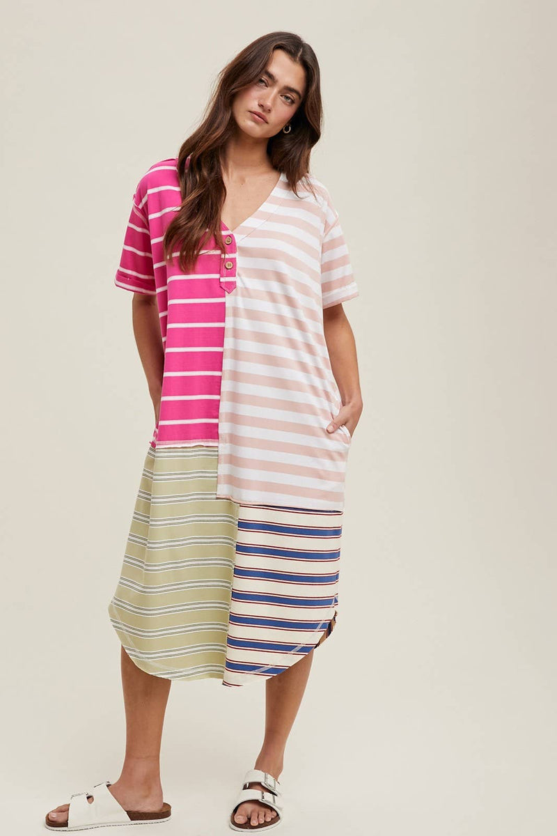 Sadie Striped Midi Dress