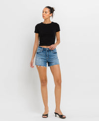 The Ally Raw Hem Denim Shorts