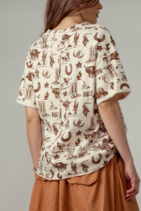 All Over Western Print Tee