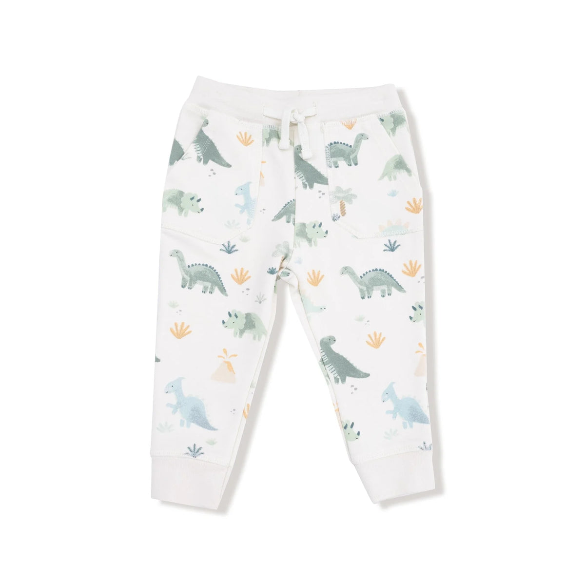 Angel Dear French Terry Zip Hoodie & Jogger Set - Soft Dinos Green