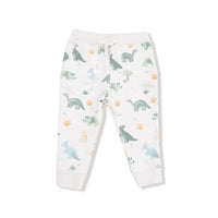 Angel Dear French Terry Zip Hoodie & Jogger Set - Soft Dinos Green