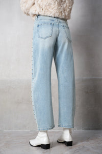 Studded Barrel Leg Jeans