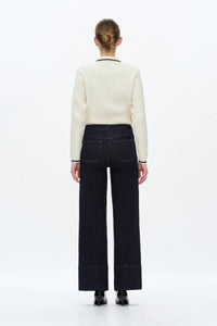 Katia Mid Rise Wide Leg Pants - Rinse Wash