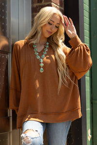 Flowy Split Neck Top