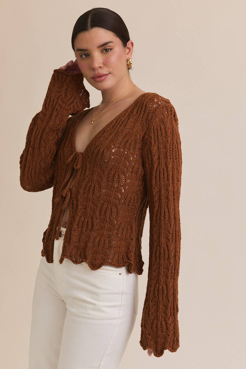 Bell Sleeve Knit Cardi (S-3XL)