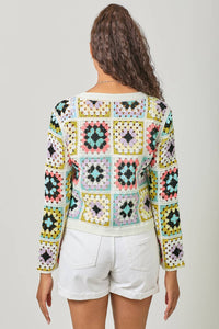 Crochet Button Up Jacket