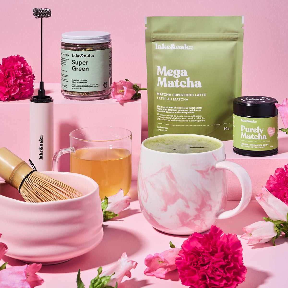 Lake & Oak Tea Co. - The Matcha Bowl: Pink