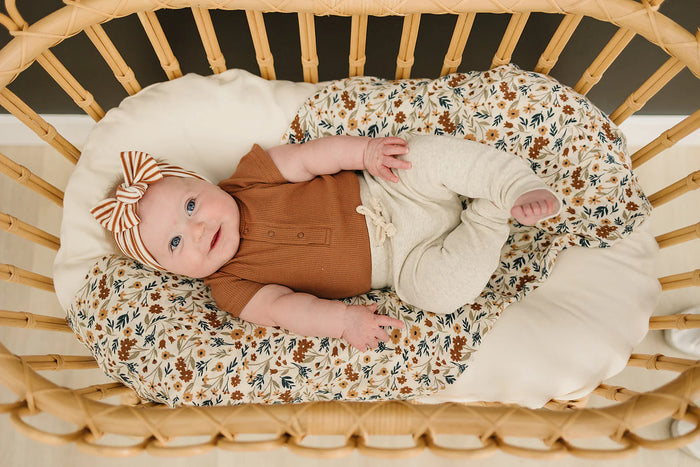 Mebie Baby Organic Cotton Ribbed Snap Bodysuit - Rust