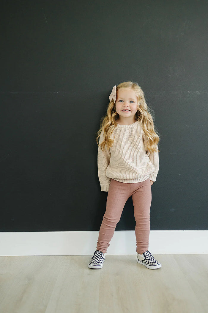Mebie Baby Organic Cotton Leggings - Dusty Rose