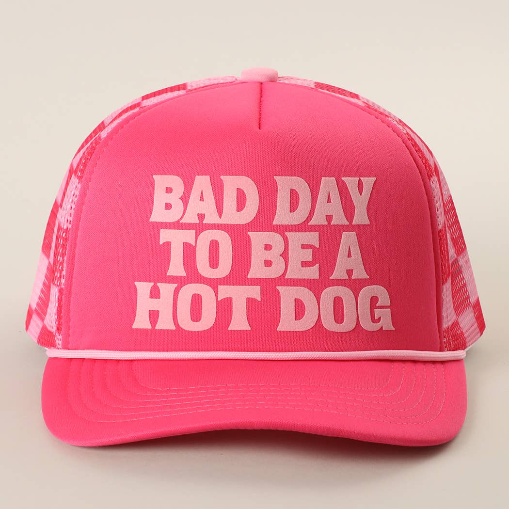Bad Day to be a Hot Dog - Pink Check