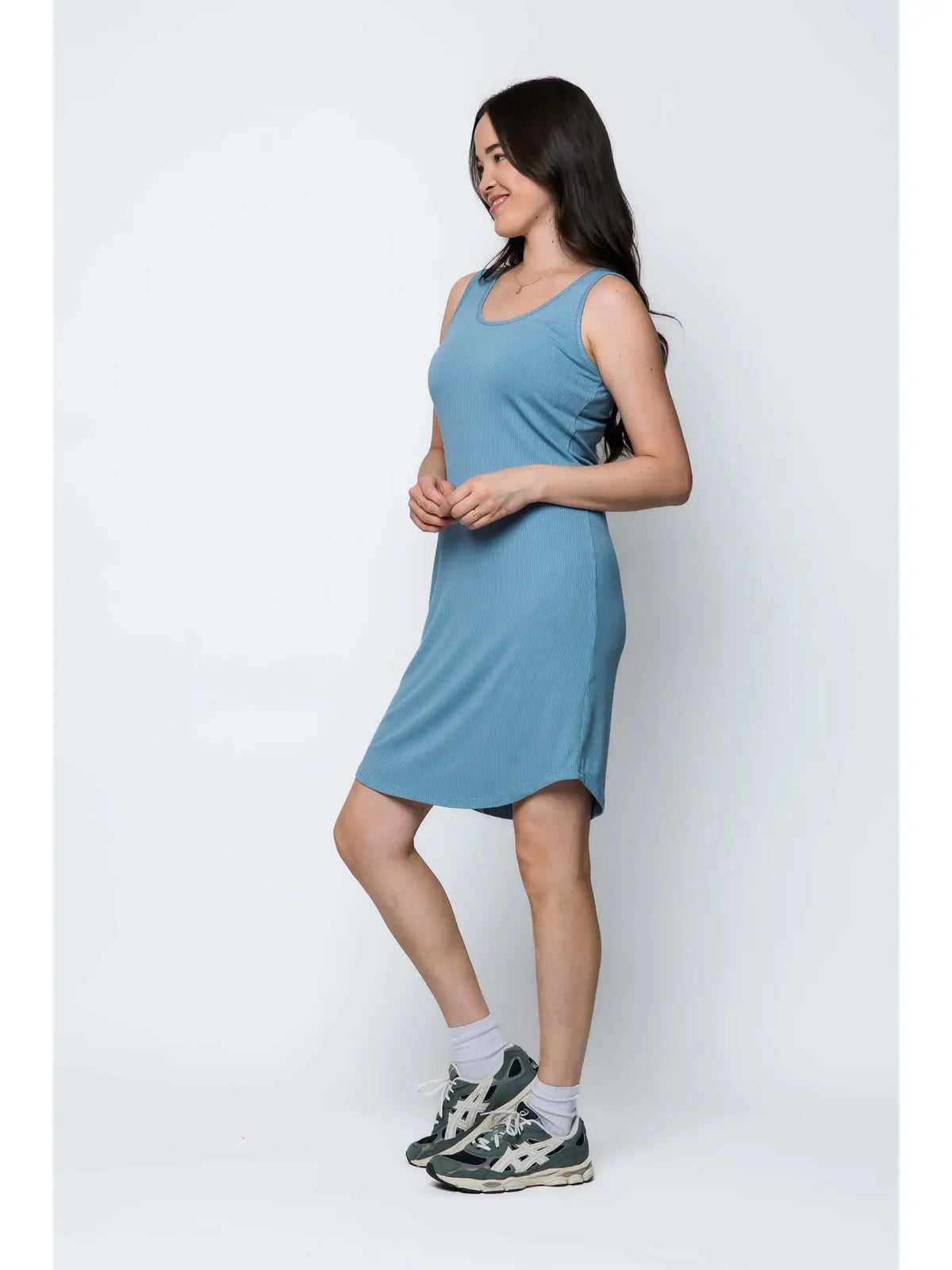 Orb Liv Tank Dress - Dove Blue