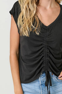 Abbigail Ruched Top - Black