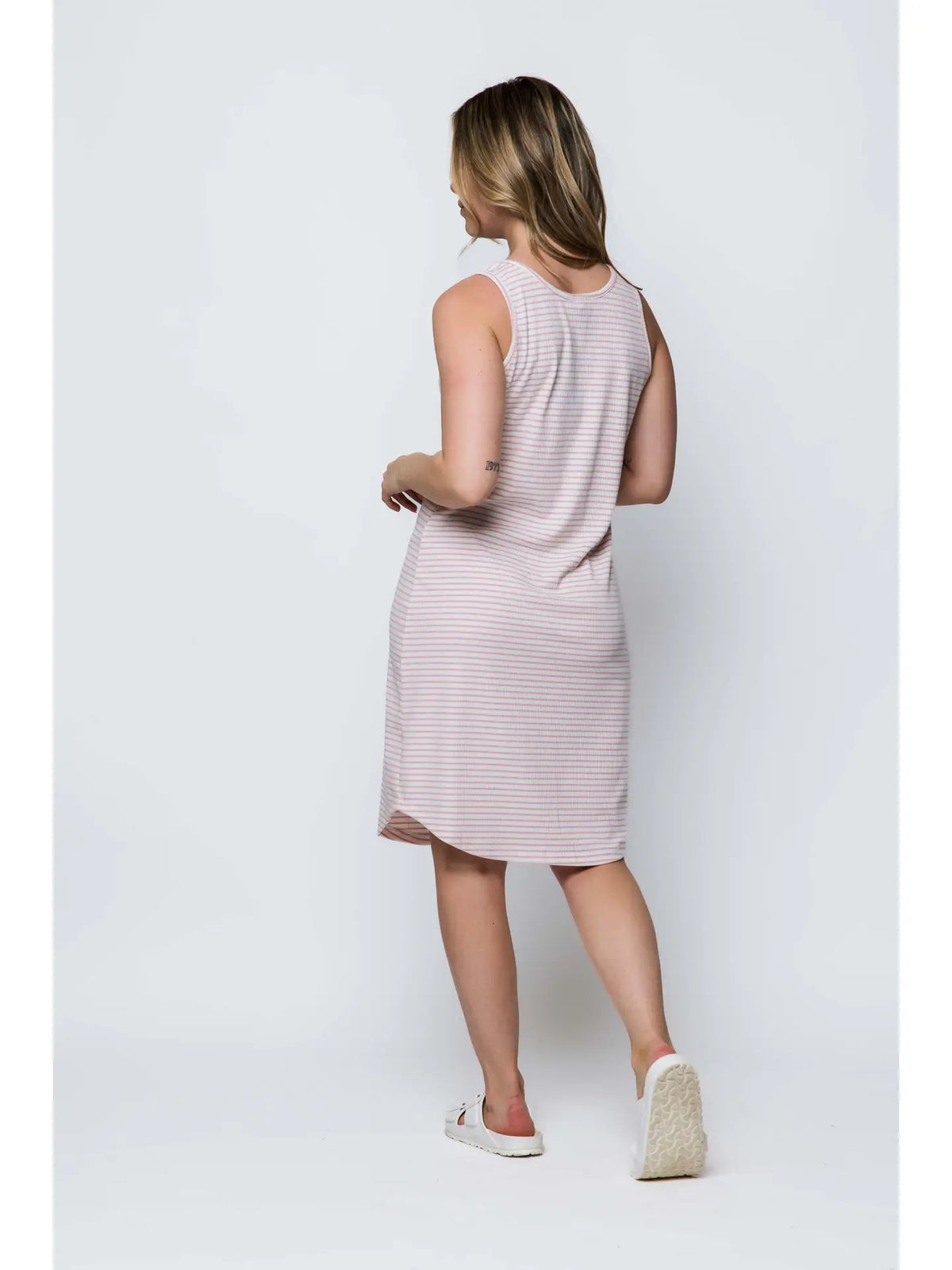 Orb Liv Tank Dress - Pink Stripe