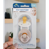 Itzy Ritzy Canada - *New Size* Itzy Soother™ Natural Rubber Paci Sets: Coconut + Toast 6-18 M