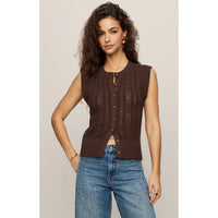 ZSUPPLY Cabot Sweater Vest- Dark Chocolate