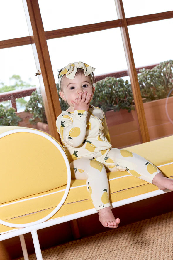Bambi & Birdie Zipper Sleeper - Lemon