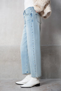 Studded Barrel Leg Jeans