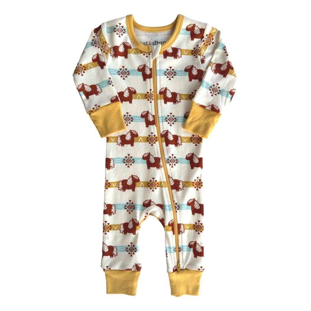 Cat & Dogma - Organic Cotton Zippy - Aztec Pony