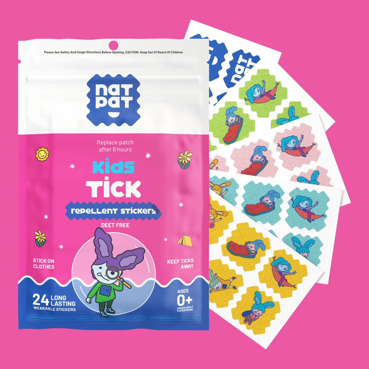 NATPAT Tick Repellent Stickers: Bug Patch