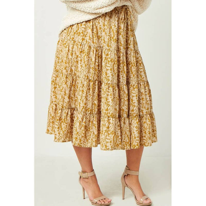 Botanical Tiered Skirt - Plus