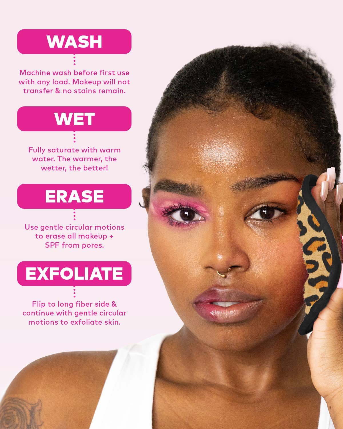 The Original MakeUp Eraser - Leopard 7-Day Set | MakeUp Eraser