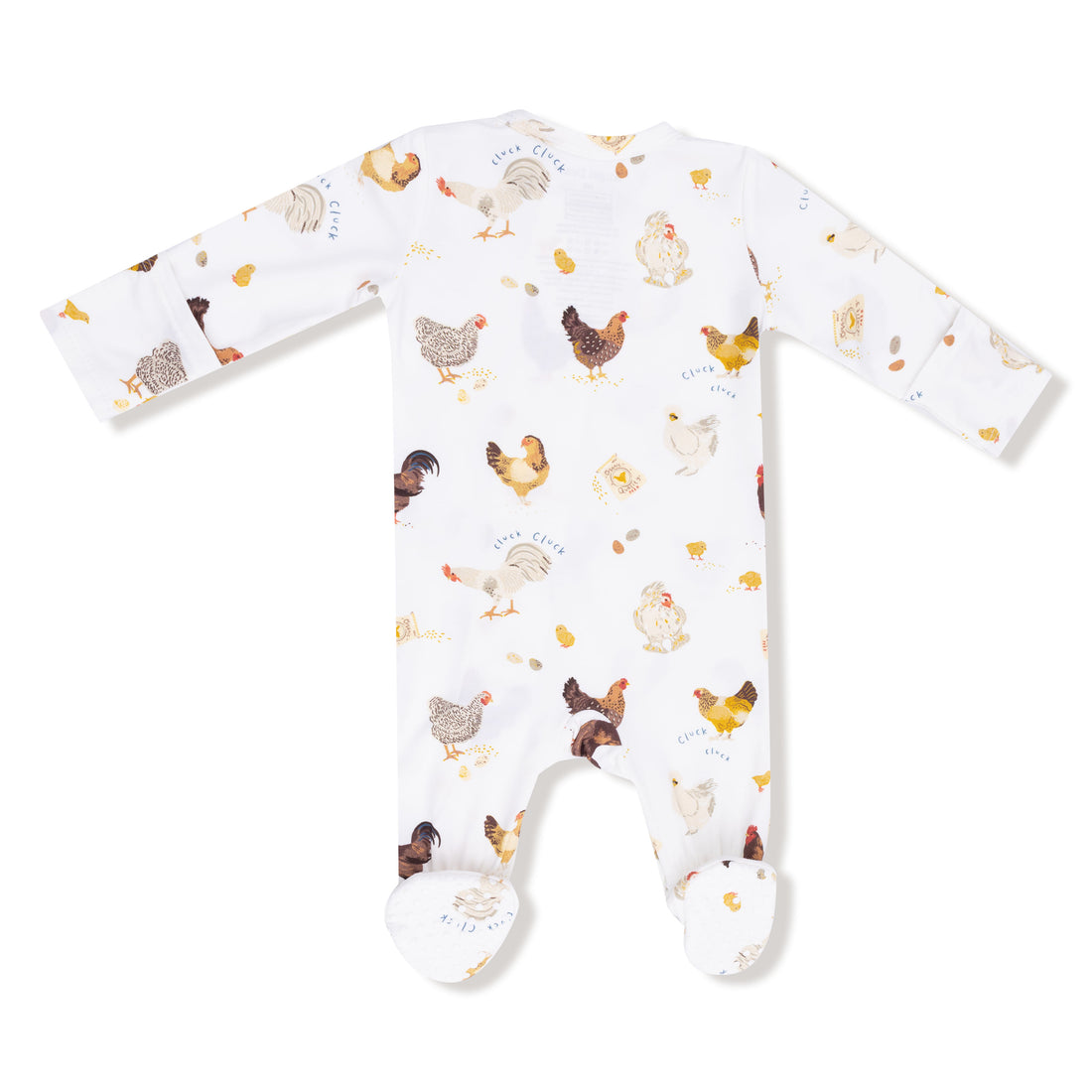 2 Way zipper footie-Chickens