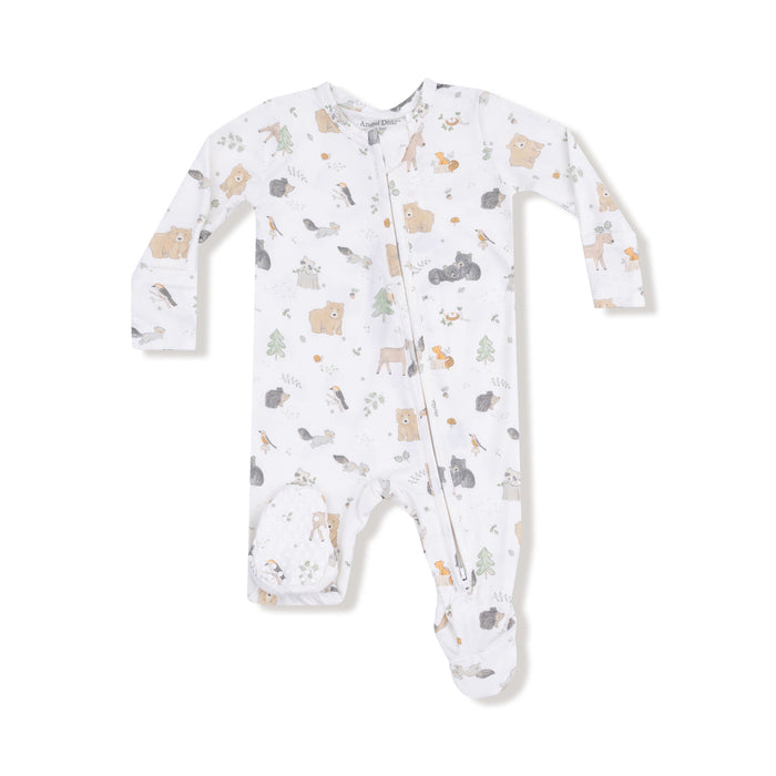 2 Way Zipper Footie-Woodland babies
