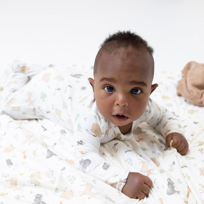 2 Way Zipper Footie-Woodland babies