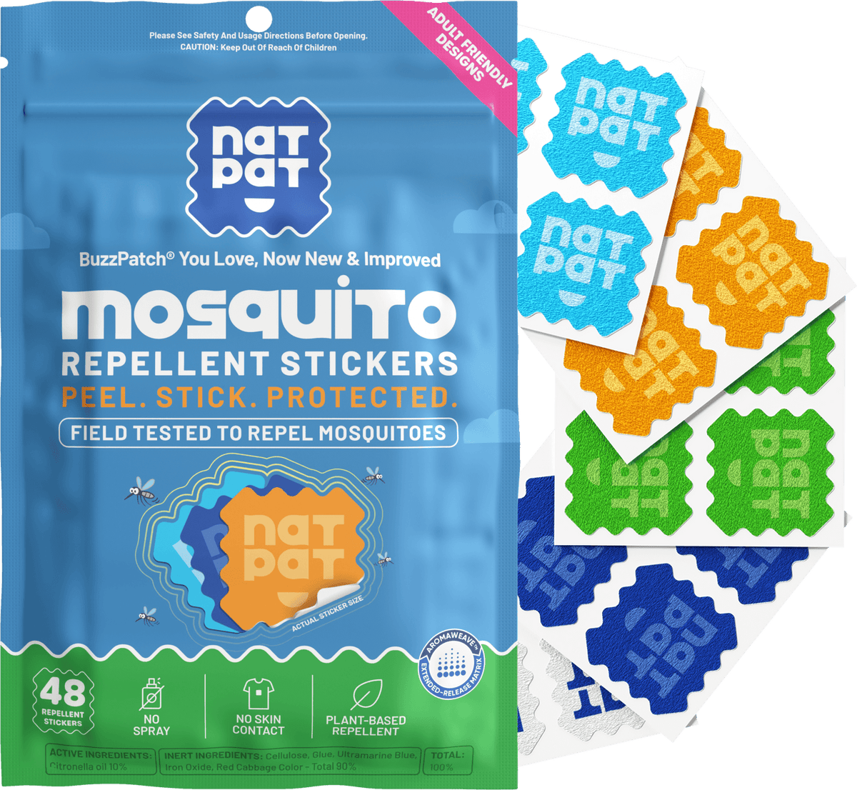 NATPAT Buzz Patch - Mosquito Repellent - Adult