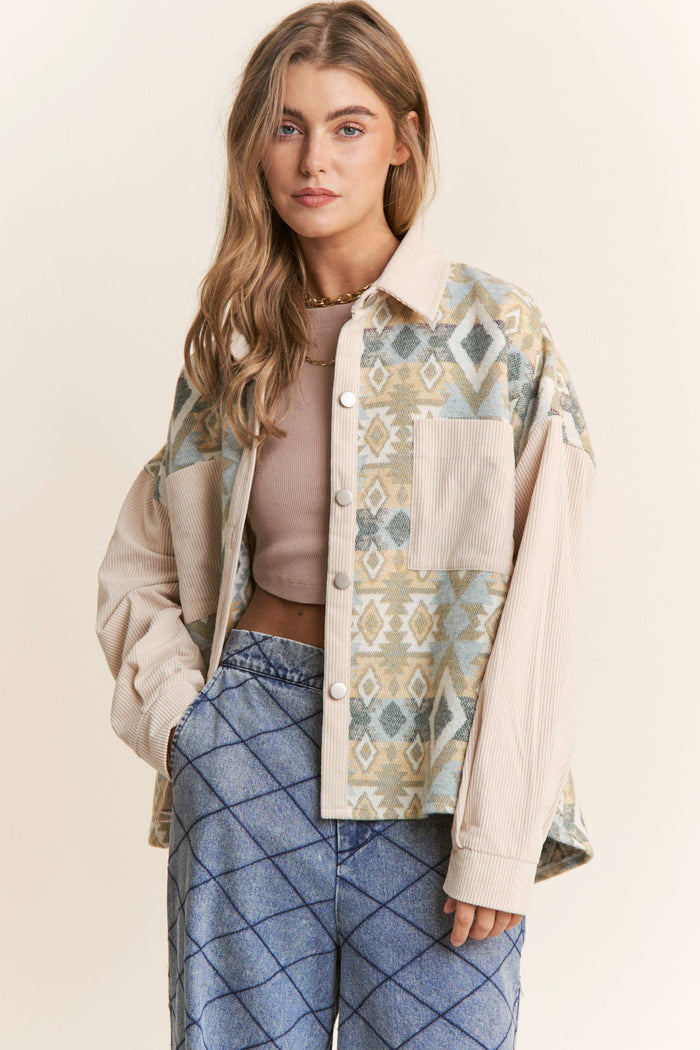 Tribal Button Down Jacket