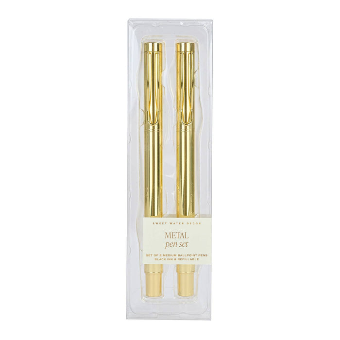 Sweet Water Decor - Gold Metal Pen Set