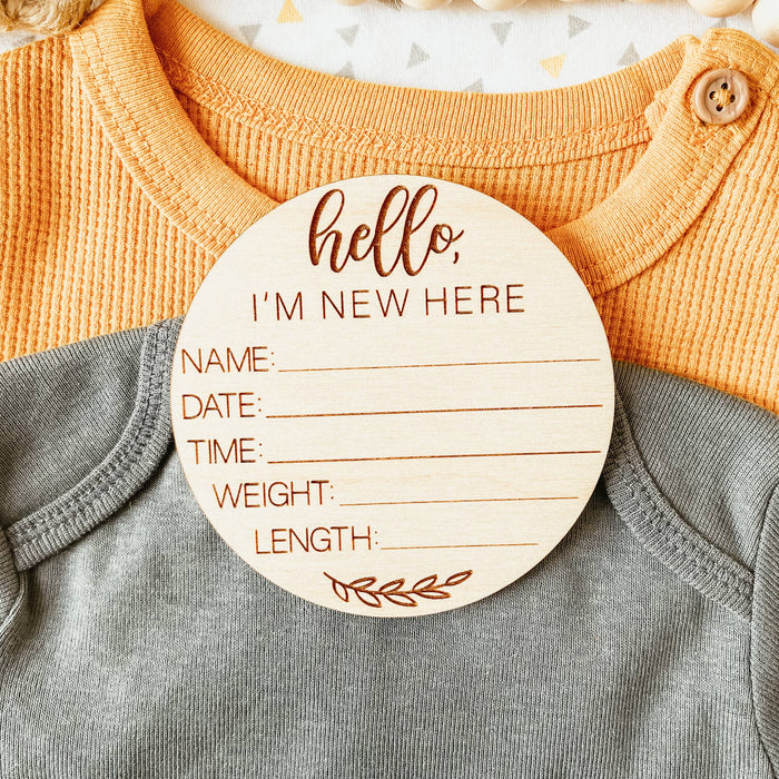Knotty Design Co. - Baby Birth Announcement Sign
