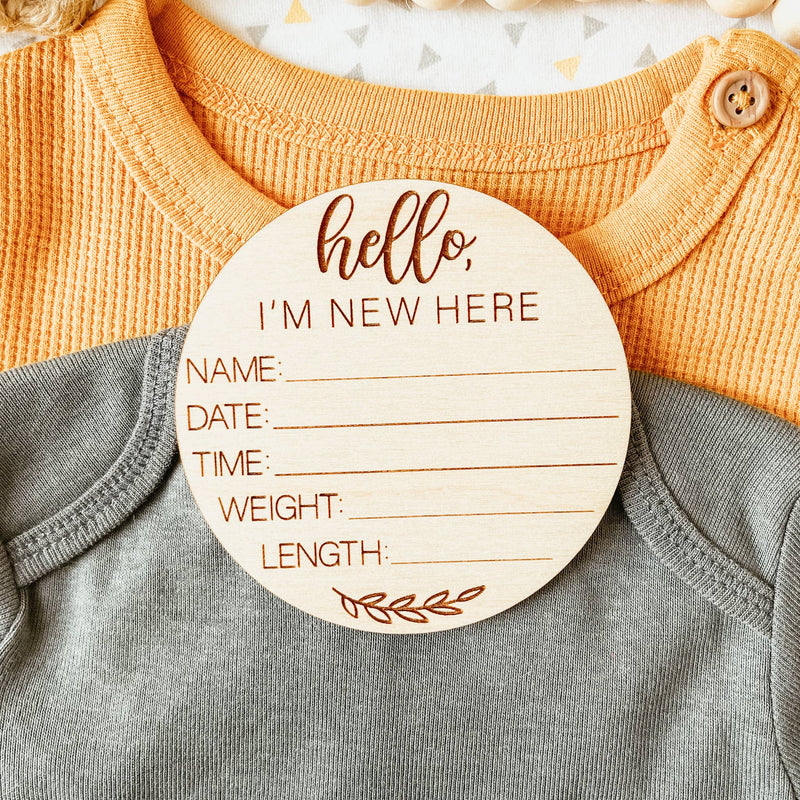 Knotty Design Co. - Baby Birth Announcement Sign